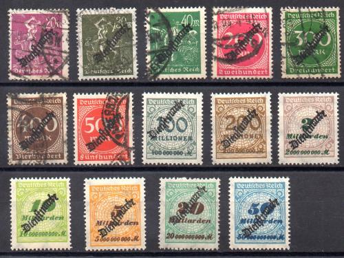 Alemania Imperio Servicio Nº Yvert 48/54 (o) Nº Yvert 55/61 (*) Nº Michel 75/81 (o) Nº Michel 82/88 (*)